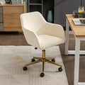 Petal Pink Velvet Fabric Swivel Desk Chair S23179
