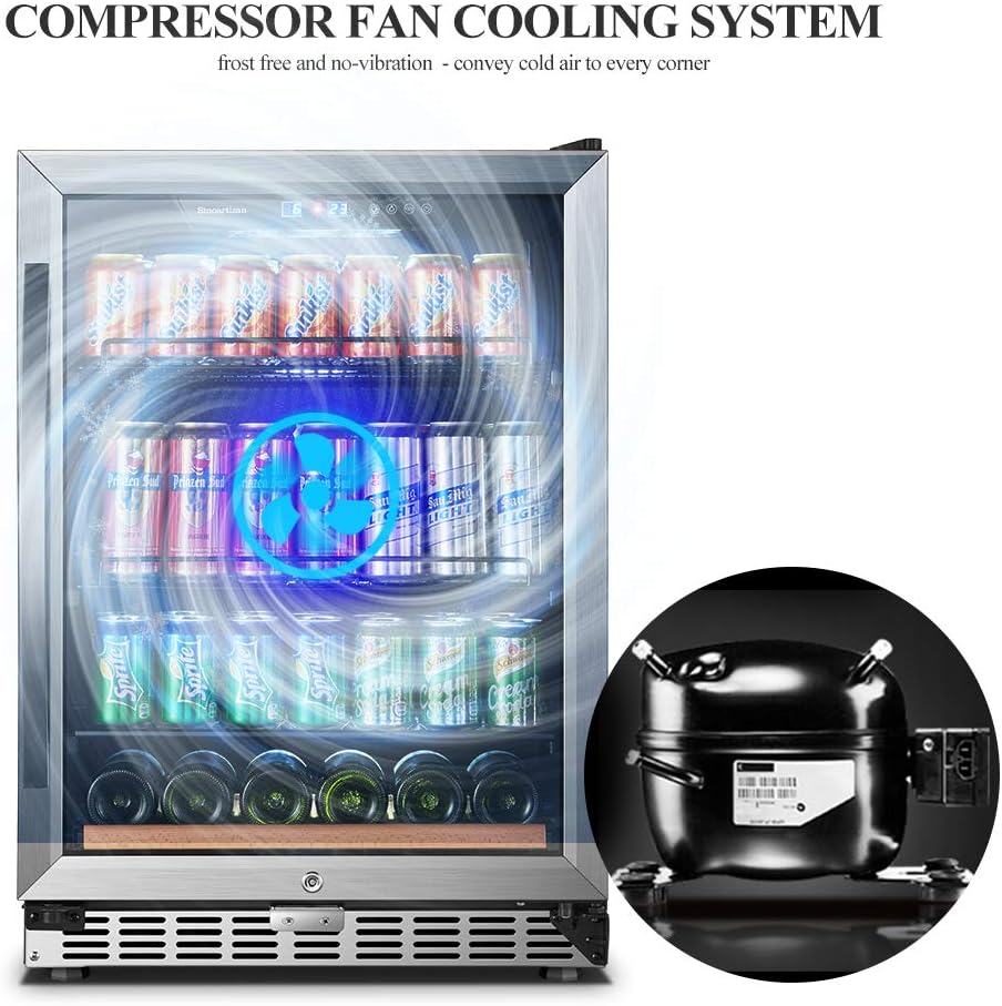 24 Inch 110 Cans Built-in Beverage Cooler Refrigerator A2541