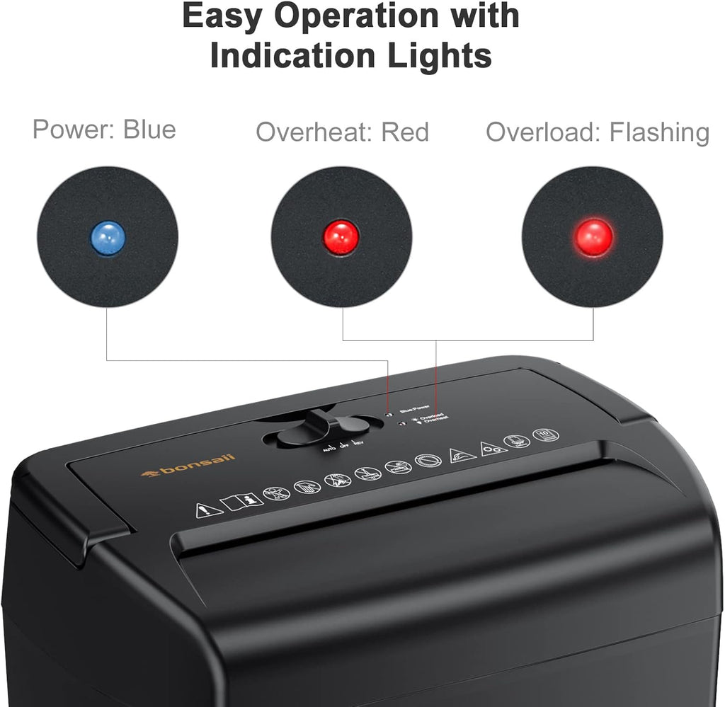 10-Sheet Cross-Cut Paper Shredder with 5.5 Gallons Wastebasket, Black V236