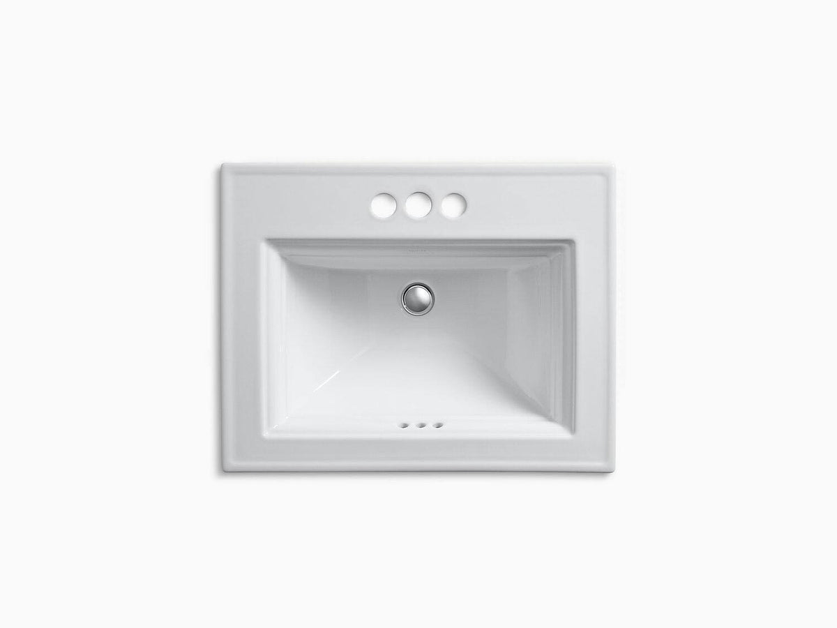 Cashmere Drop-In Bathroom Sink with 4 In. Centerset Faucet Holes E33241