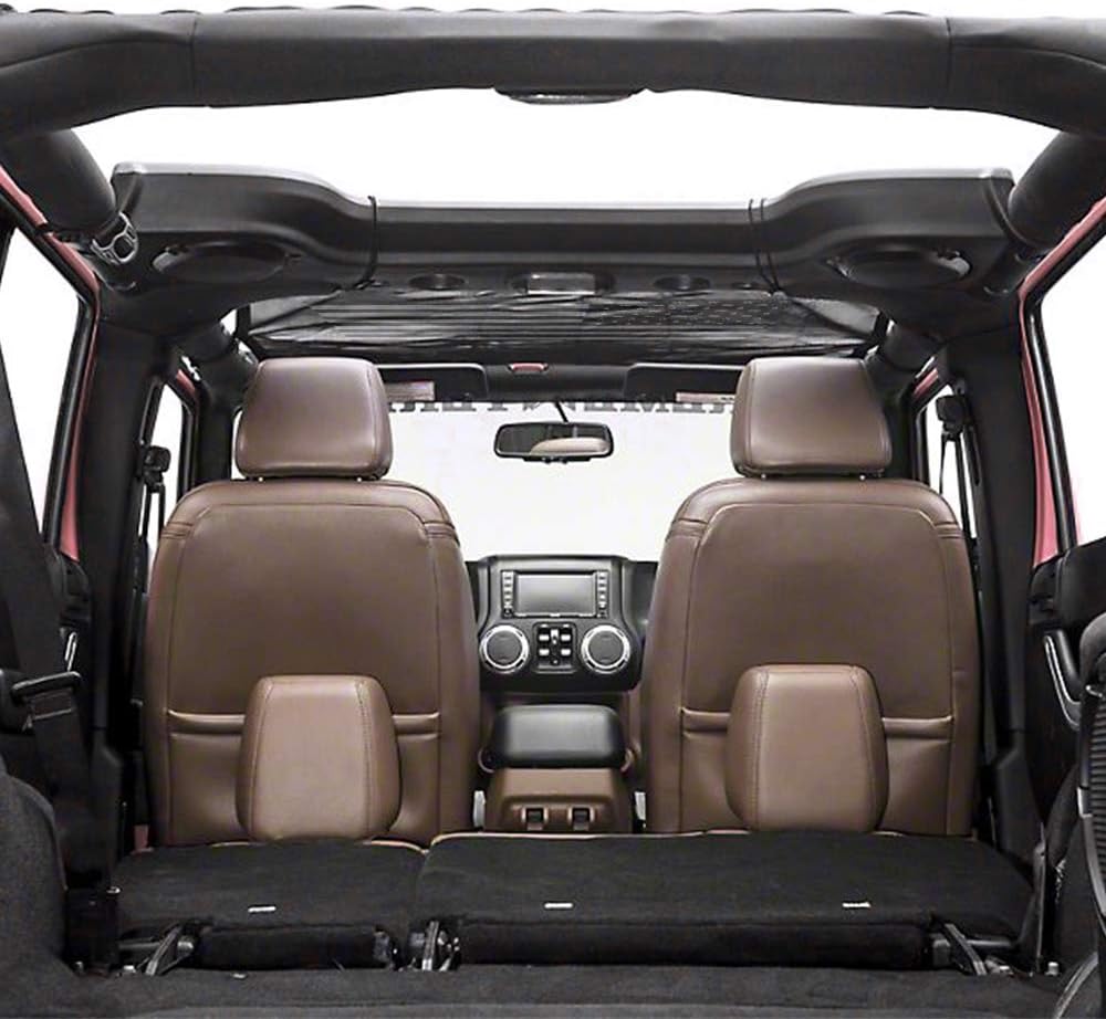 Black Mesh Shade Top Sunshade Cover for Jeep Wrangler JK JKU 2/4-Door O77271