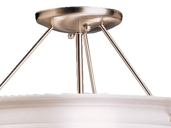 Brushed Nickel 3 Light Semi Flush H47346