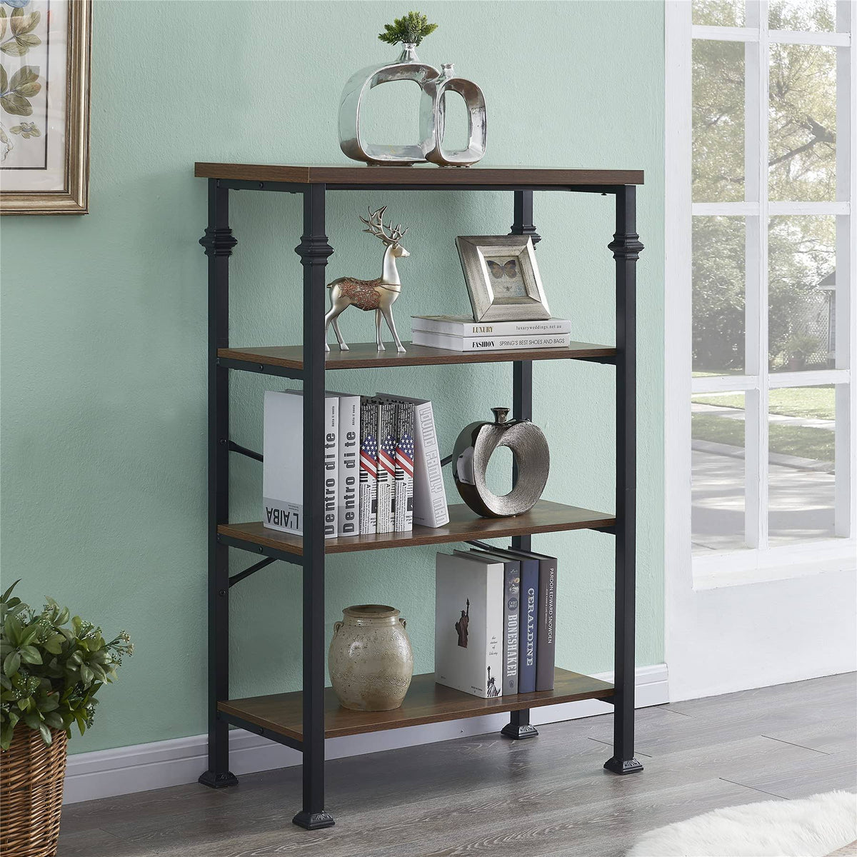 4-Tier Industrial Bookcase I35538