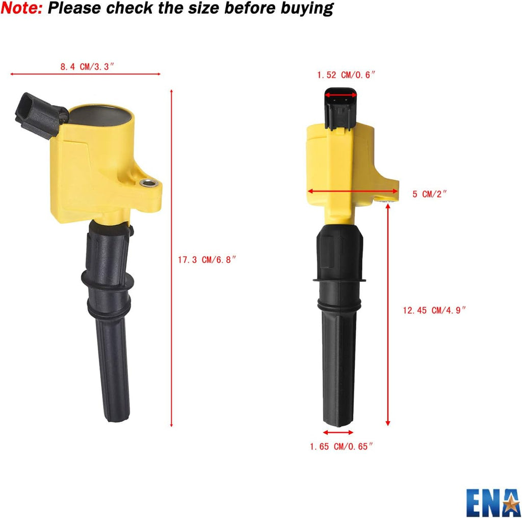 Heavy Duty Ignition Coil Pack Compatible with Ford Lincoln Crown Victoria Expedition F-150 F-250 F-350 4.6L 5.4L V8 Replacement Pack of 2 P67423