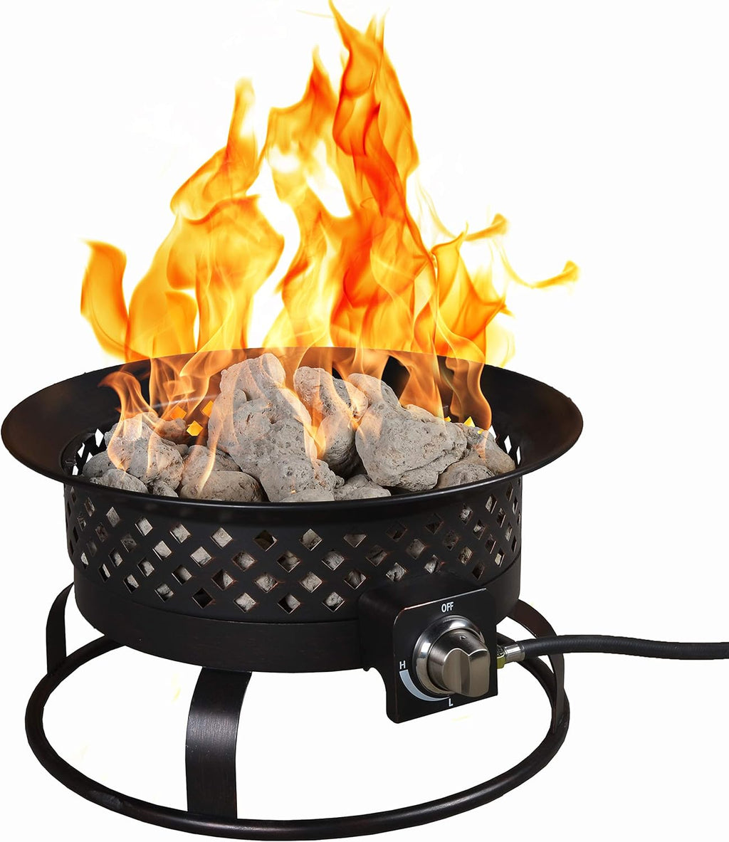 54,000 BTU Portable Steel Propane Gas Fire Pit F98232