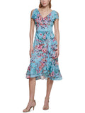 Floral Calf Midi Dress Z899
