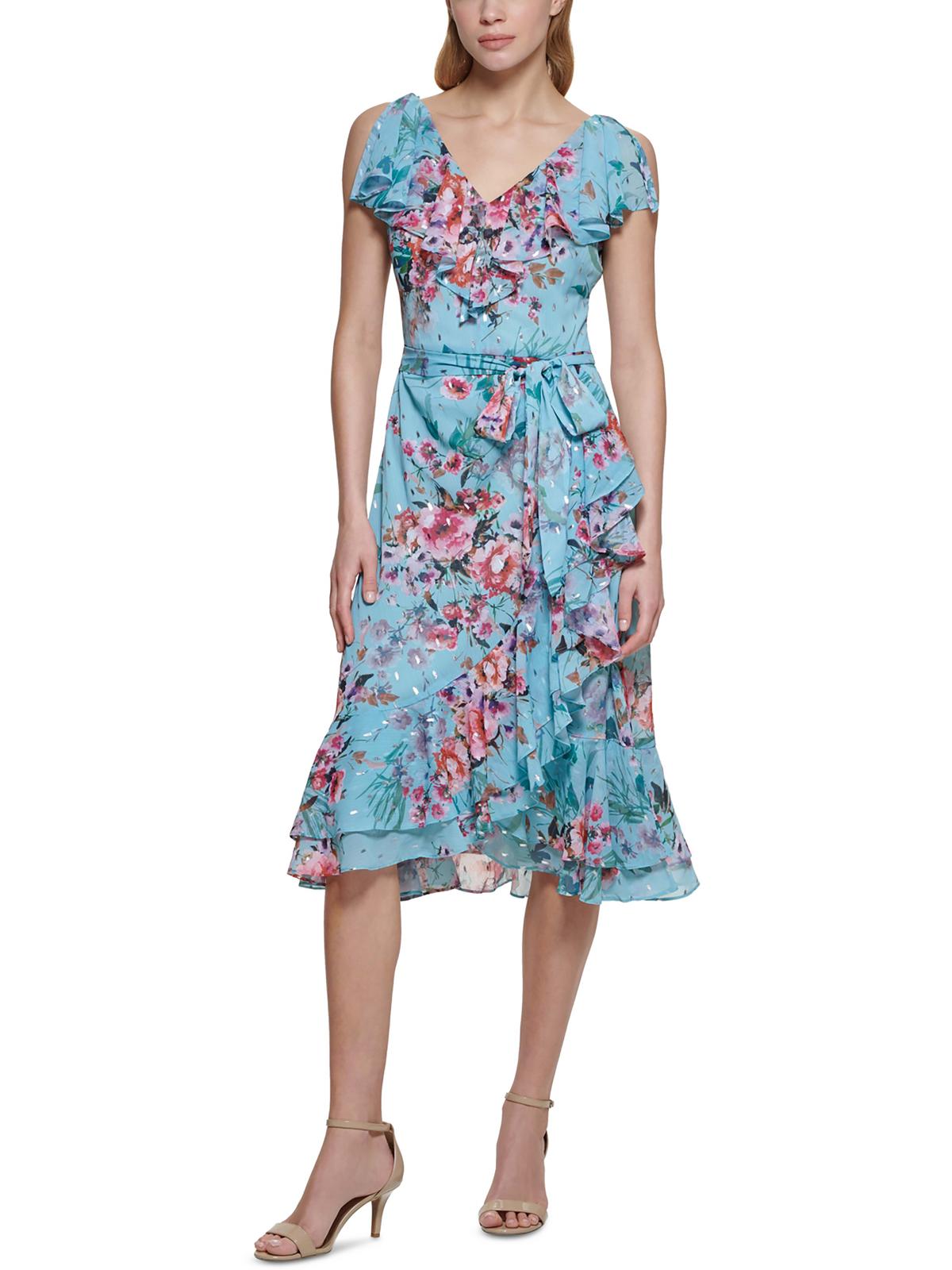 Floral Calf Midi Dress Z899