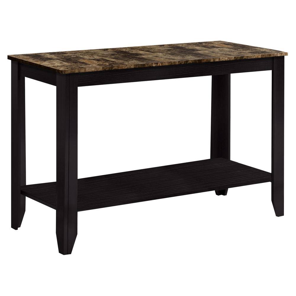 Cappuccino Rectangle Console Table with Storage P604285