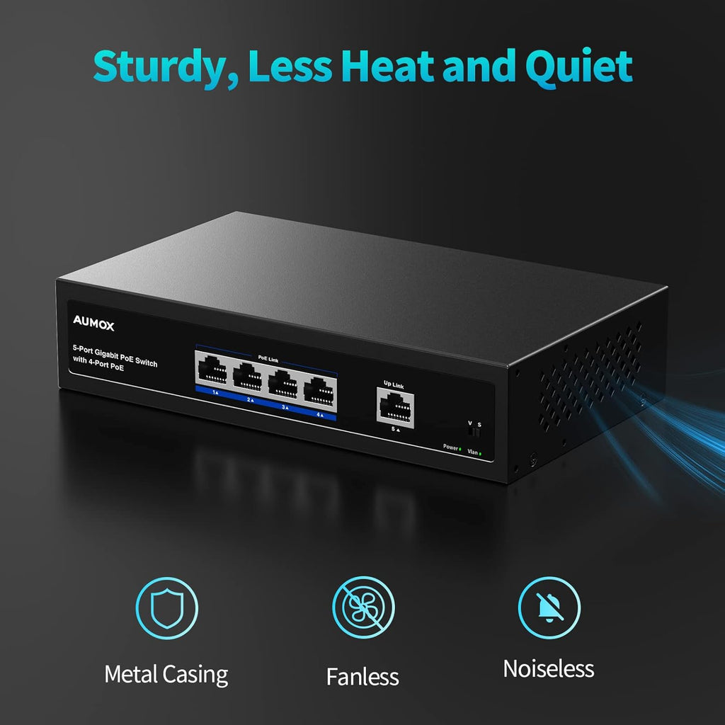 18-Port Ethernet Gigabit PoE Switch with 2 Uplink Ports, 250W, Metal Casing, Rackmount, Unmanaged Y775597