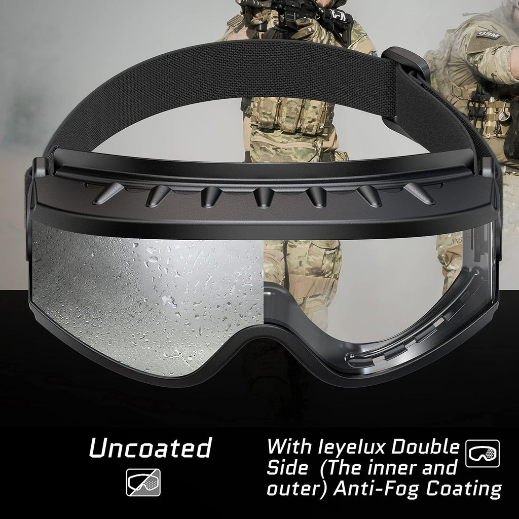 Black Frame Pack of 2 Anti Fog OTG Shooting Goggles M89559