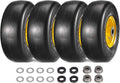 4 Pcs 9x3.50-4" Flat Free Tire on Wheel for Zero Turn Mower U742631