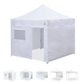 White 10' x 10' Pop Up Canopy Tent with 4 Side Walls S856279