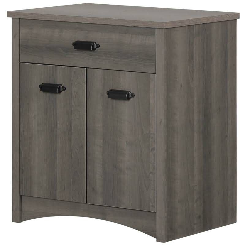 Desk and 1 Printer Cabinet Gray Maple G9896
