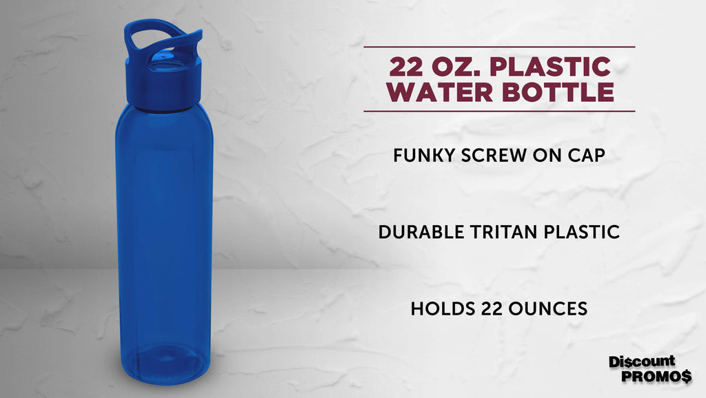 Blue 22 Oz. Tritan Plastic Water Bottles Set of 10 C554704