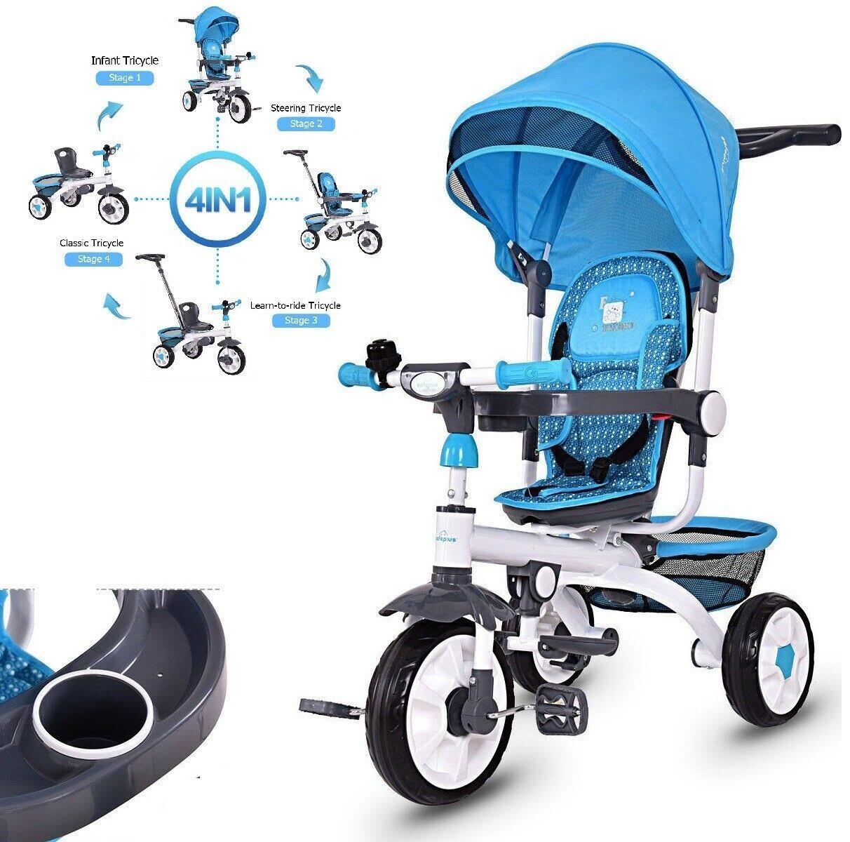 Detachable Baby Stroller Tricycle with Round Canopy B21719