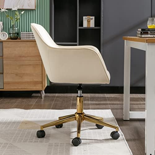 Petal Pink Velvet Fabric Swivel Desk Chair S23179