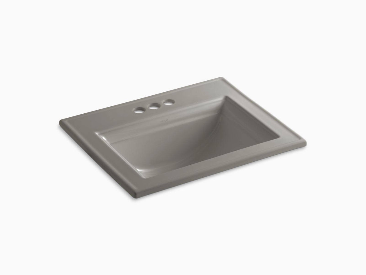 Cashmere Drop-In Bathroom Sink with 4 In. Centerset Faucet Holes E33241