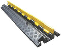 Heavy Duty Cable Protector Ramp 1 Channel 38.5" Long Black Yellow D7500