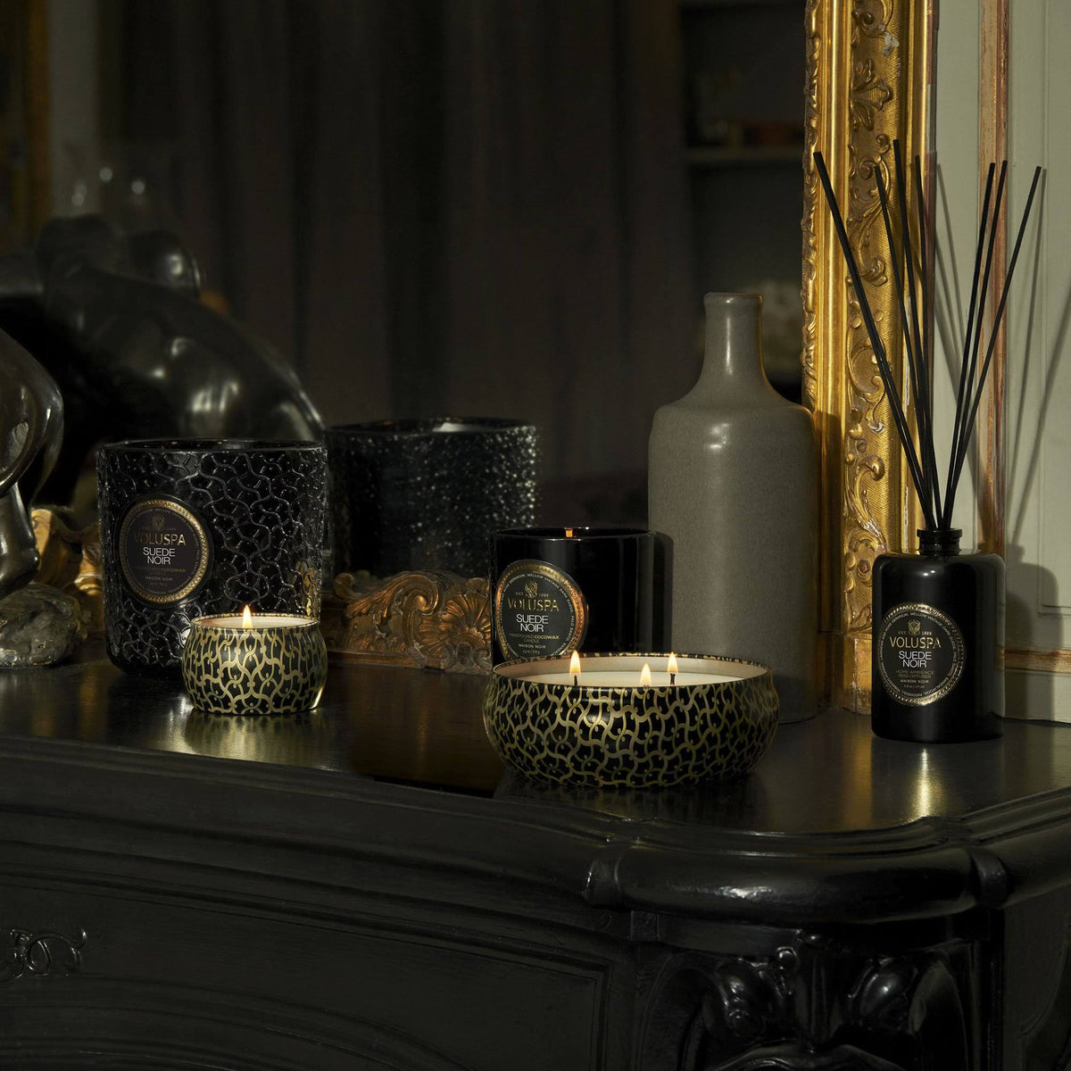 Black Suede Noir Luxe Candle E964340