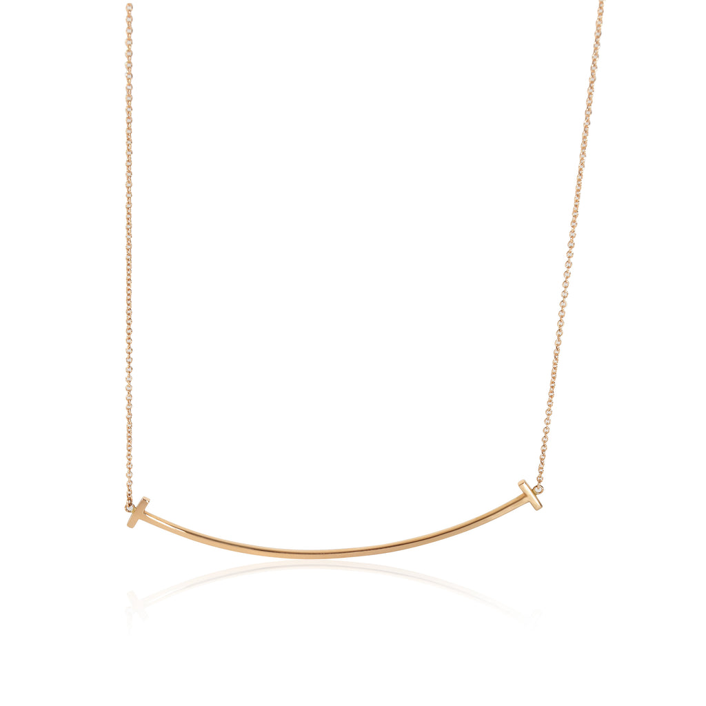 T Smile Pendant in Rose Gold, Large Pre-Owned T864301