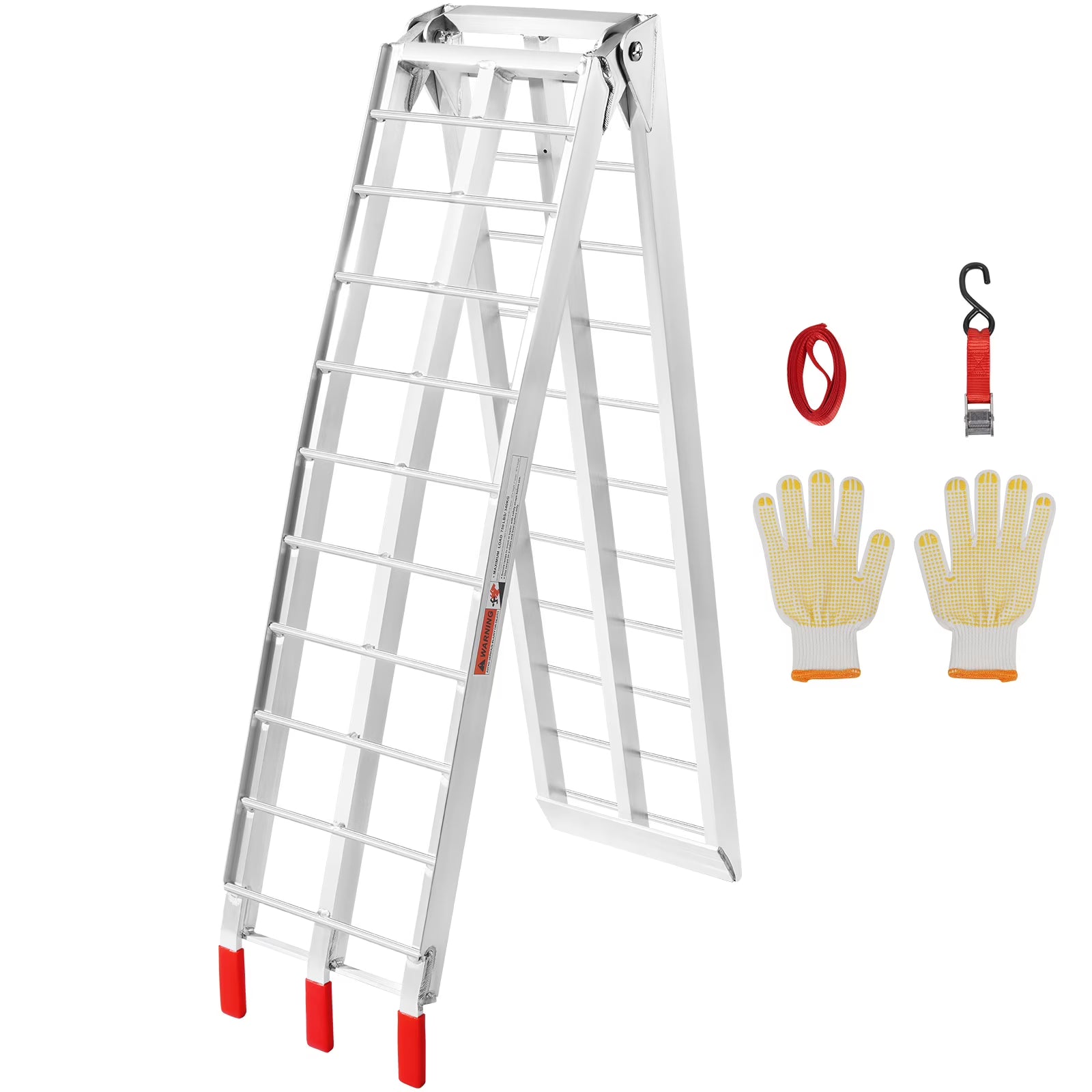 Aluminum Loading Ramp 750 lbs Foldable Non-slip Truck Ramps E22855