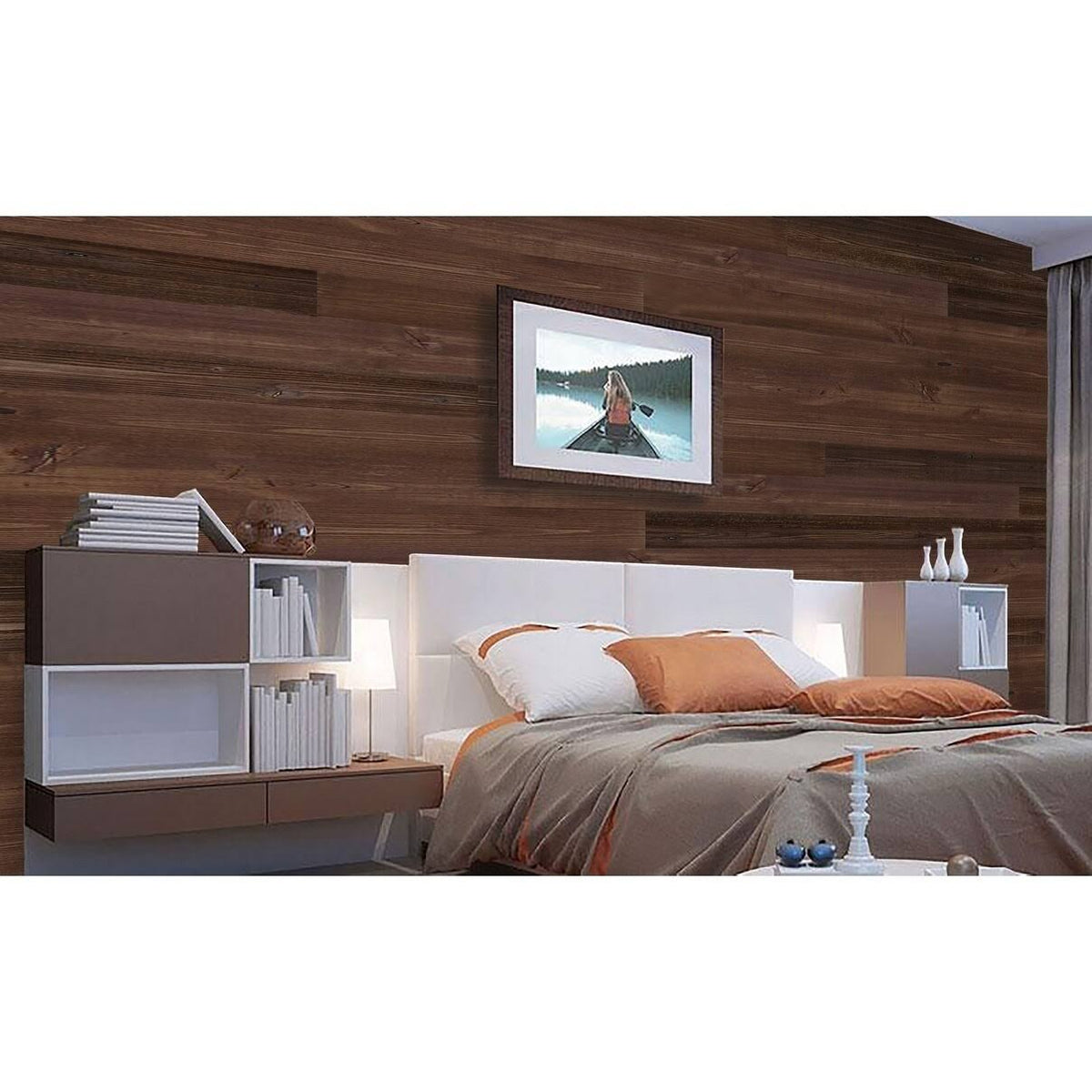 Reclaimed Peel & Stick Solid Wood Wall Paneling - 5 Box B50474