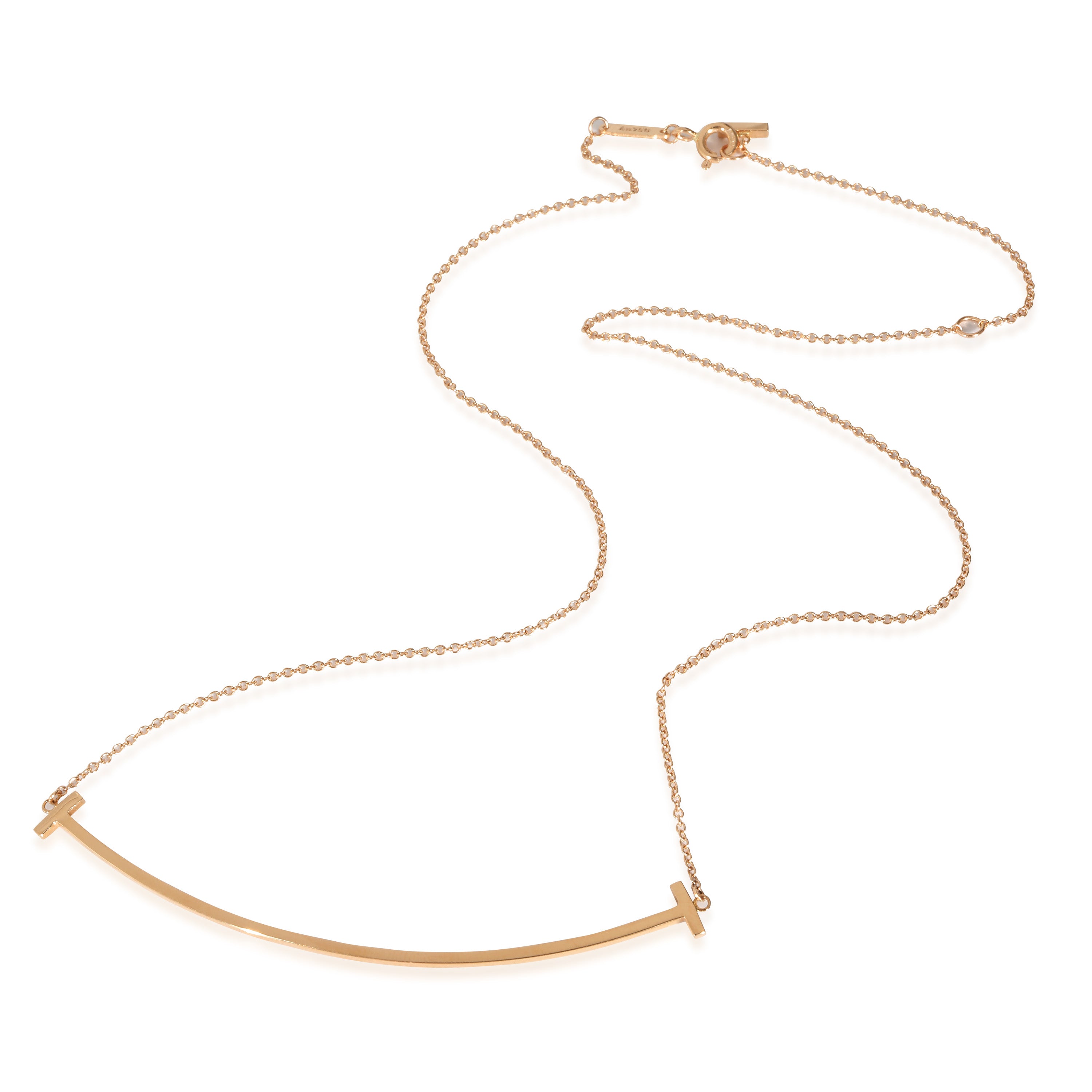 T Smile Pendant in Rose Gold, Large Pre-Owned T864301