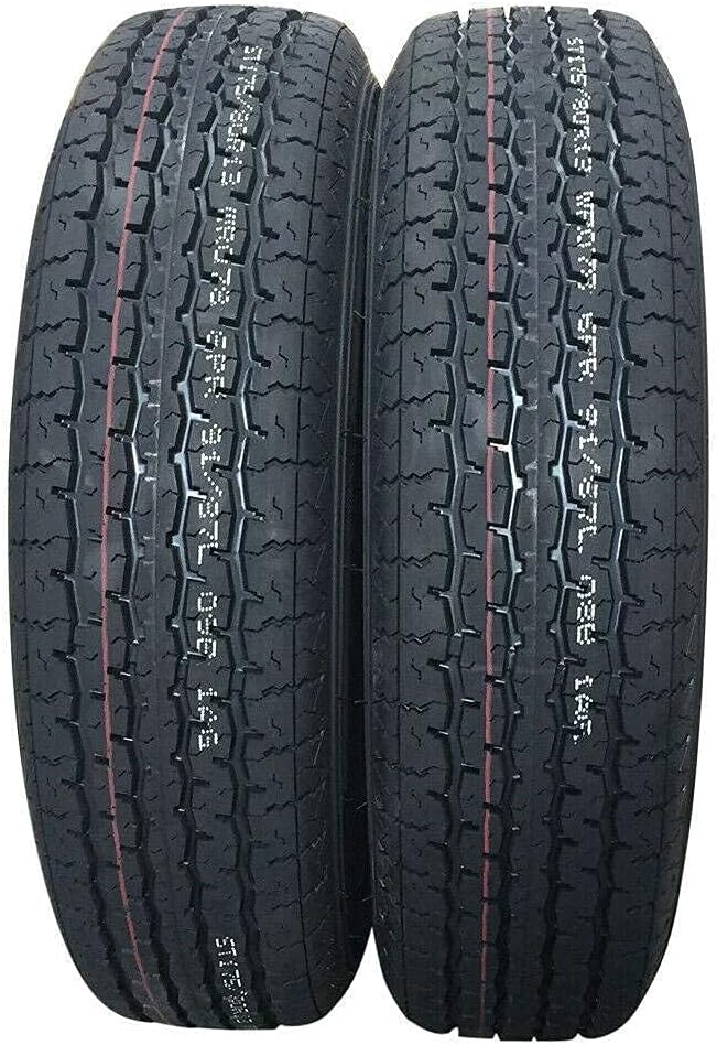 Set of 2 Trailer Tires ST175/80R13 Radial Tubeless S81776