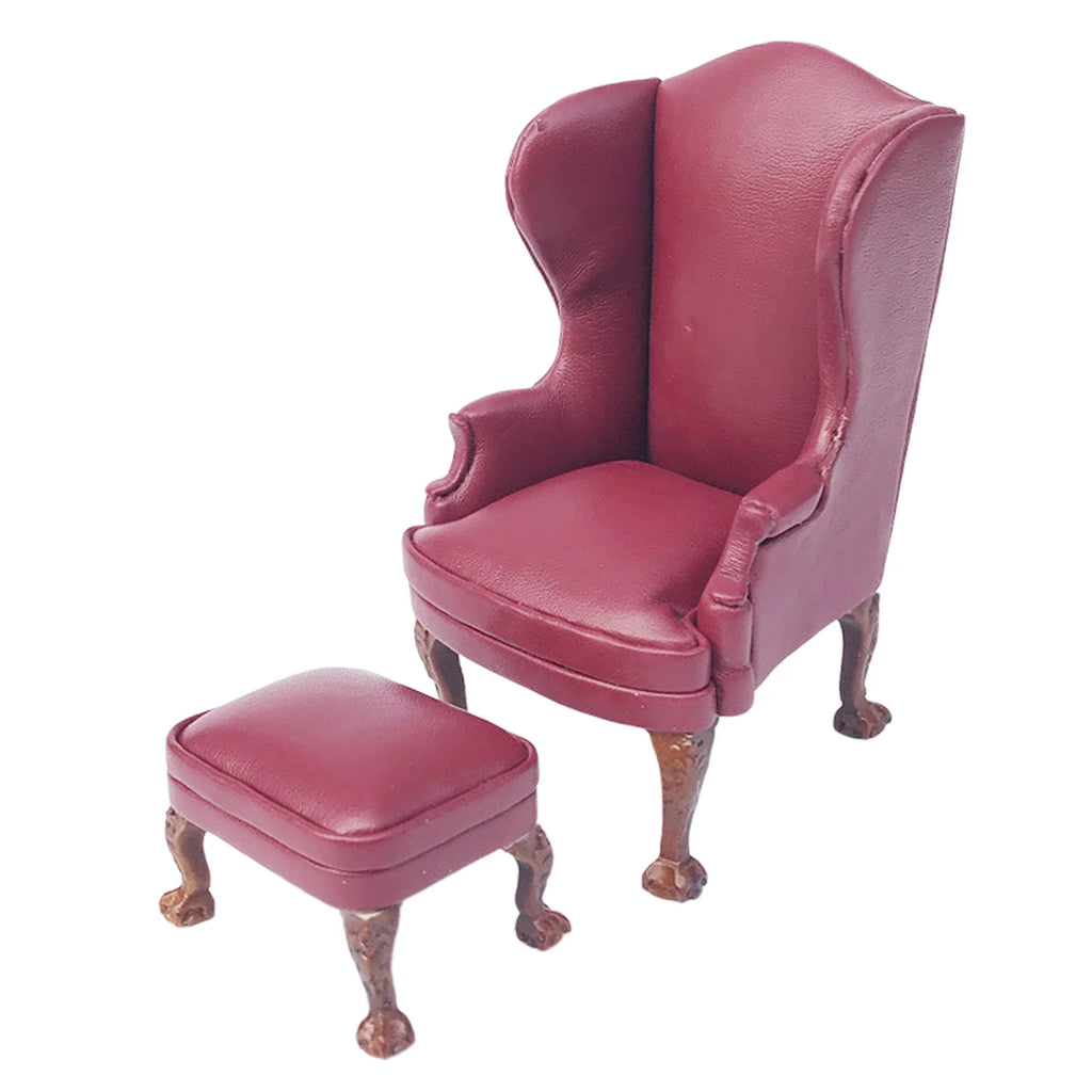 Red PU Leather Armchair Sofa O12198