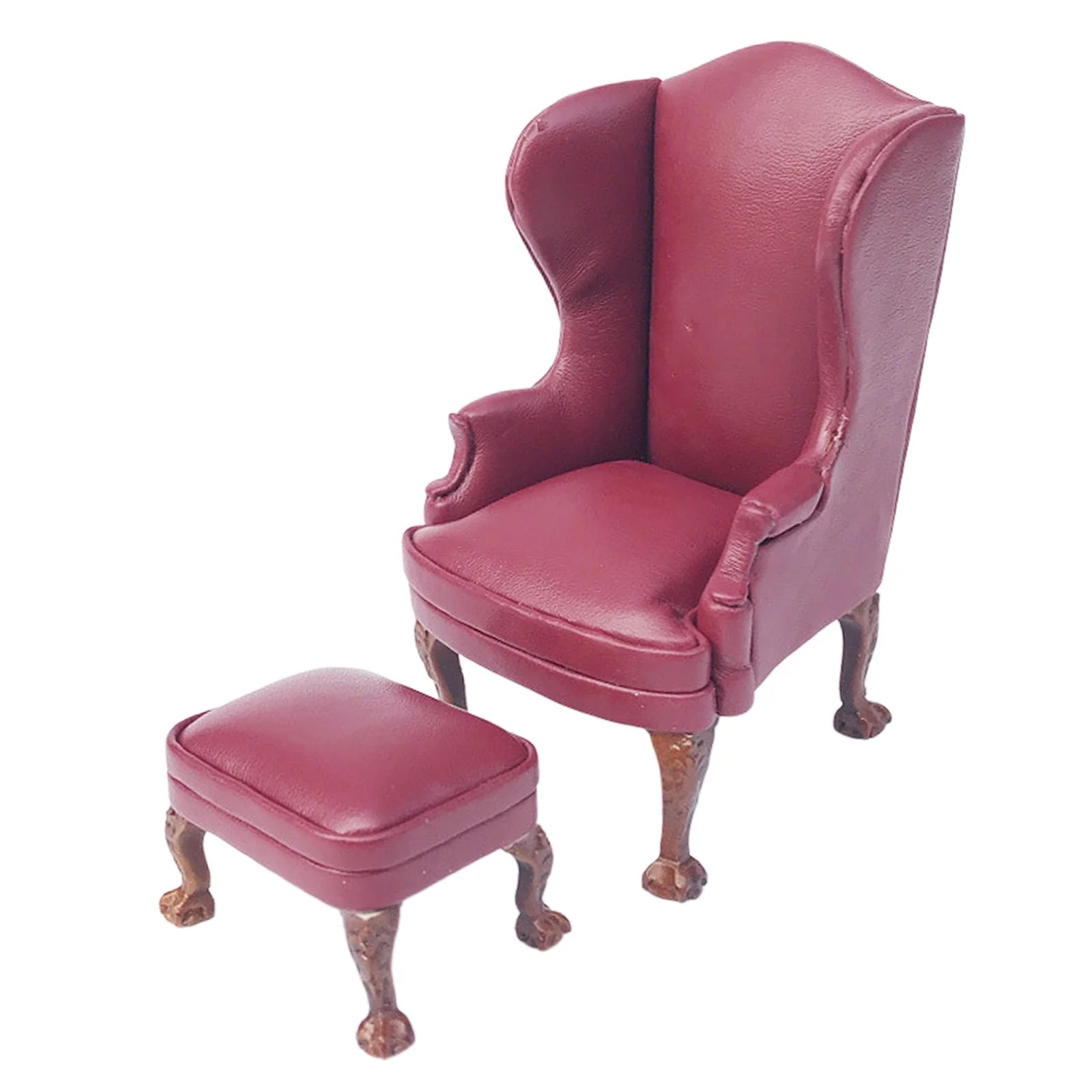 Red PU Leather Armchair Sofa O12198