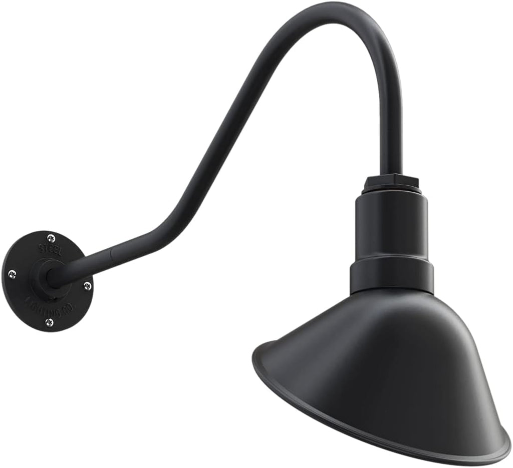 Red 9 inch Dome 11 inch Gooseneck Store Sign Light A3922