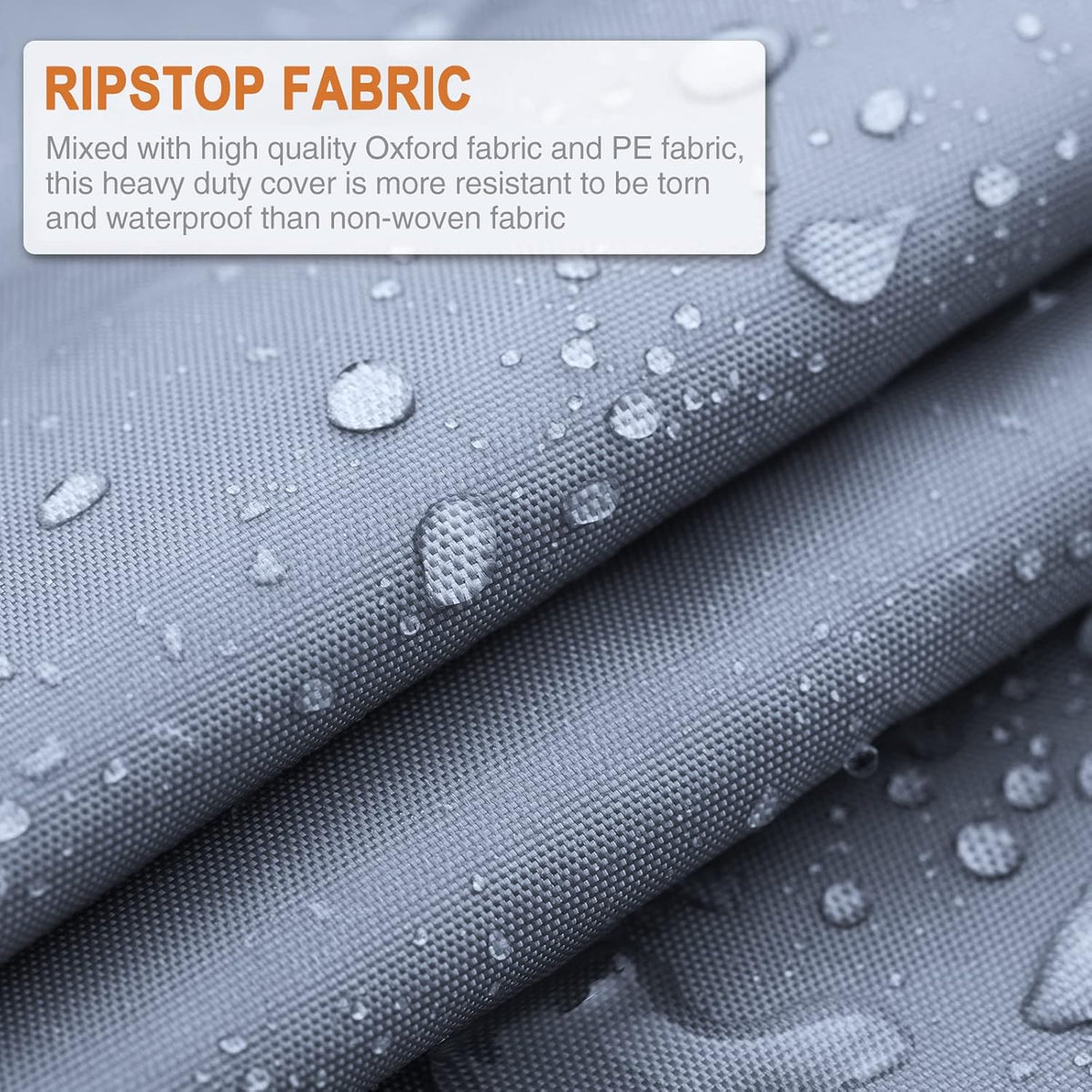 Waterproof Travel Trailer RV Cover with 4 Gutter Spout Covers and 2 Windproof Straps B550739