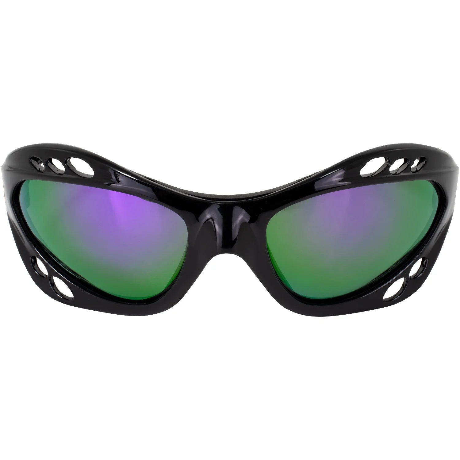3 Pairs Padded Polarized Sunglasses w/Strap Silver Frame w/Smoke Lens & Black Frames w/Blue & Purple Mirror Lenses O99935