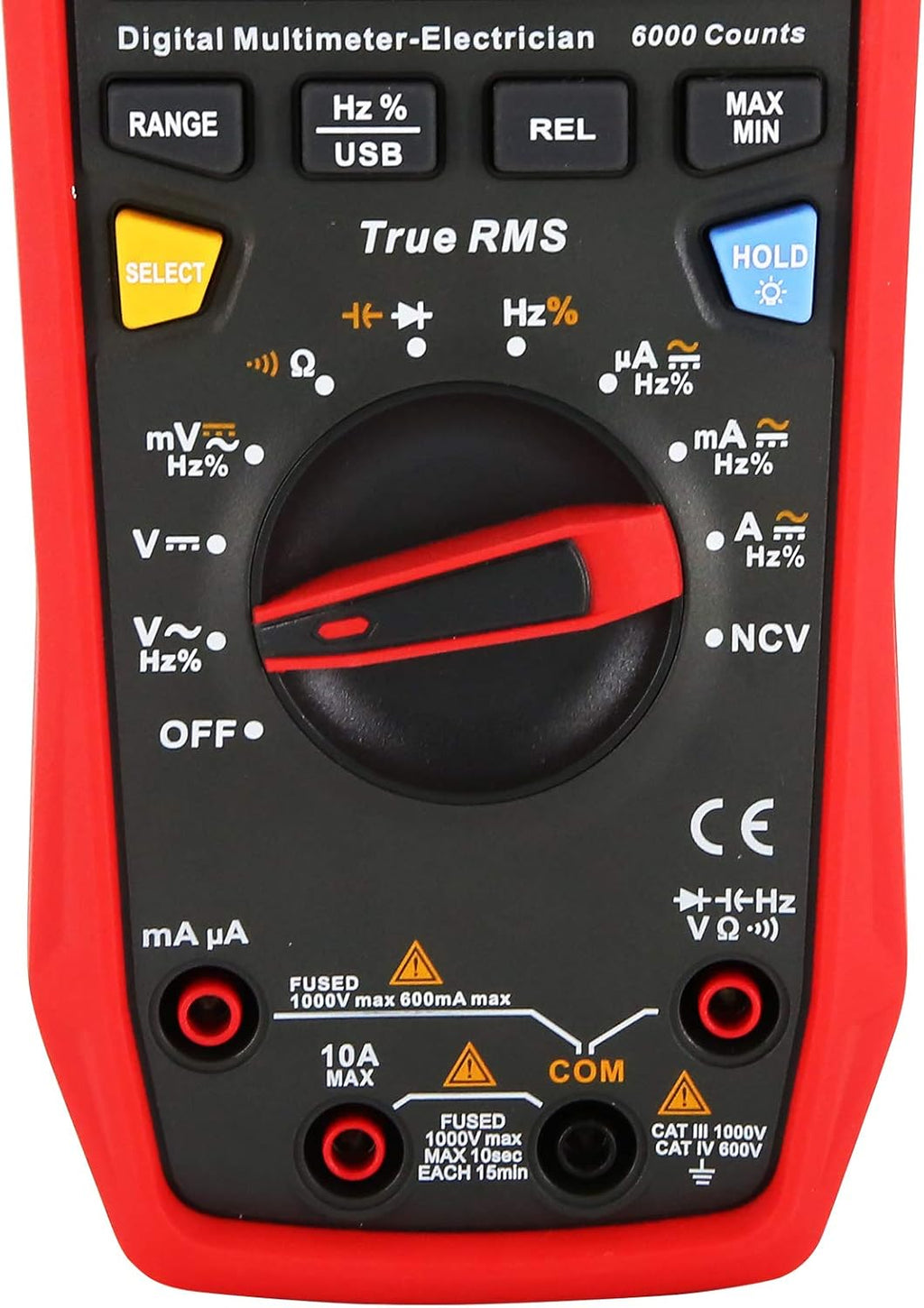 Digital Multimeter True RMS 6000 Counts 1000V AC/DC NCV Pack of 2 L39047
