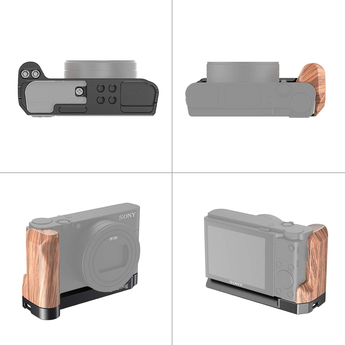 Wooden Grip L-Shape Bracket for RX100 Camera F216