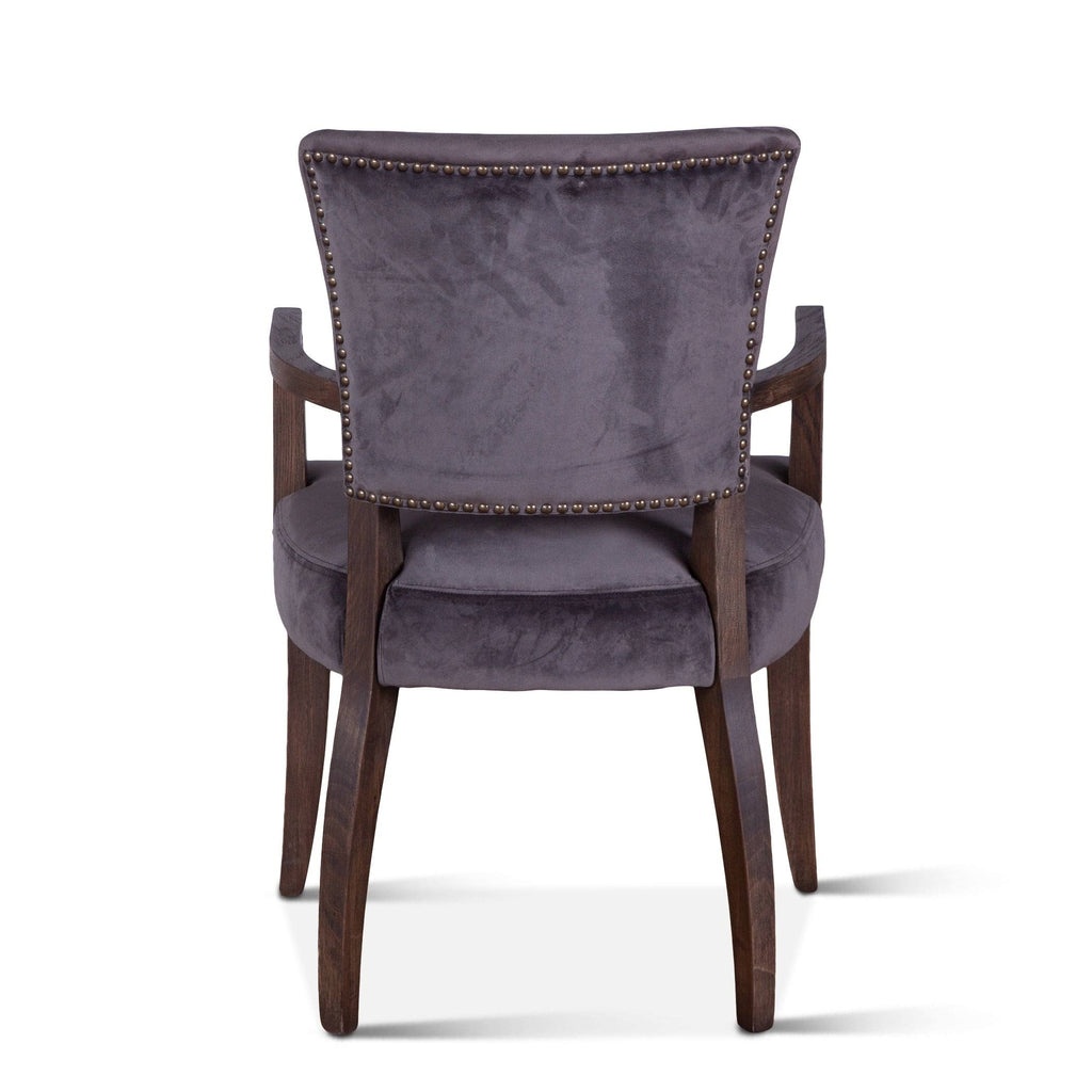 Asphalt Gray Velvet Upholstered Armchair G8459