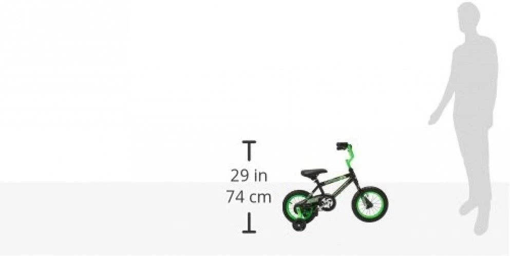 Green Black 12-Inch Boys Bike C4157