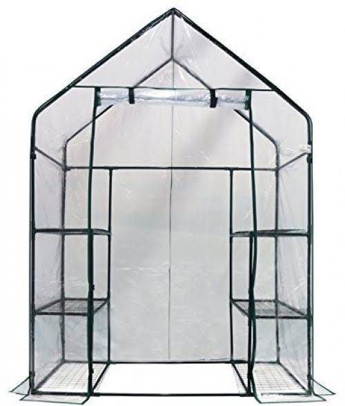 Mini Walk-In Greenhouse 3 Tiers 6 Shelves N43315