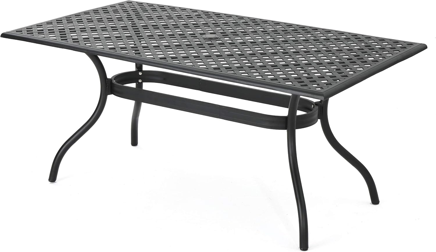 Black Sand Cast Aluminum Rectangle Table D2185