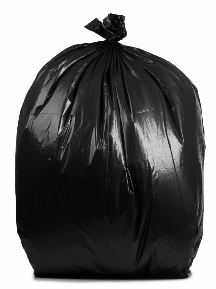Black 2 mil Heavy Duty Garbage Bags U838