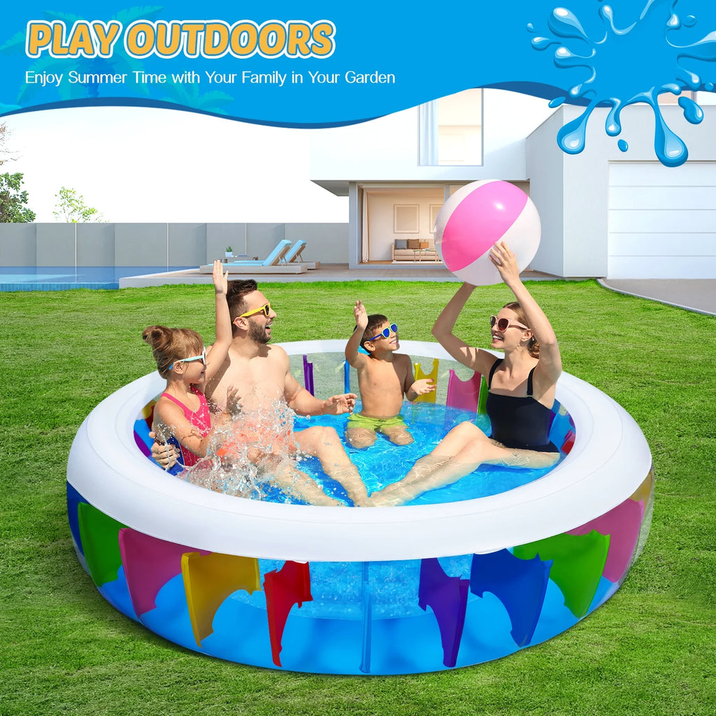 Inflatable PVC Pool with Sprinkler 180 x 180 x 40 cm K598