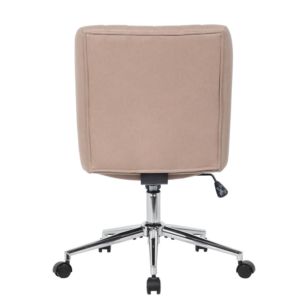 Tan Faux Leather Task Chair D1842