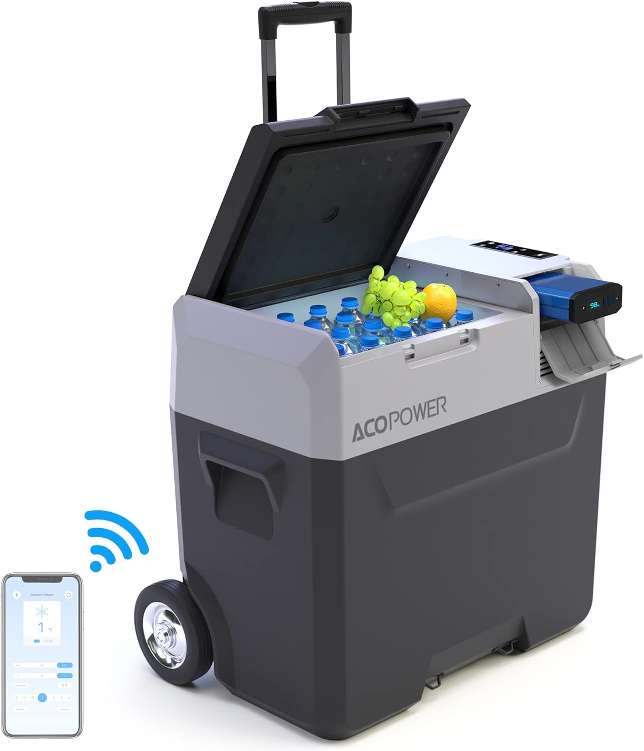 Portable Freezer Electric Cooler Car Fridge with Rechargeable Battery I508979