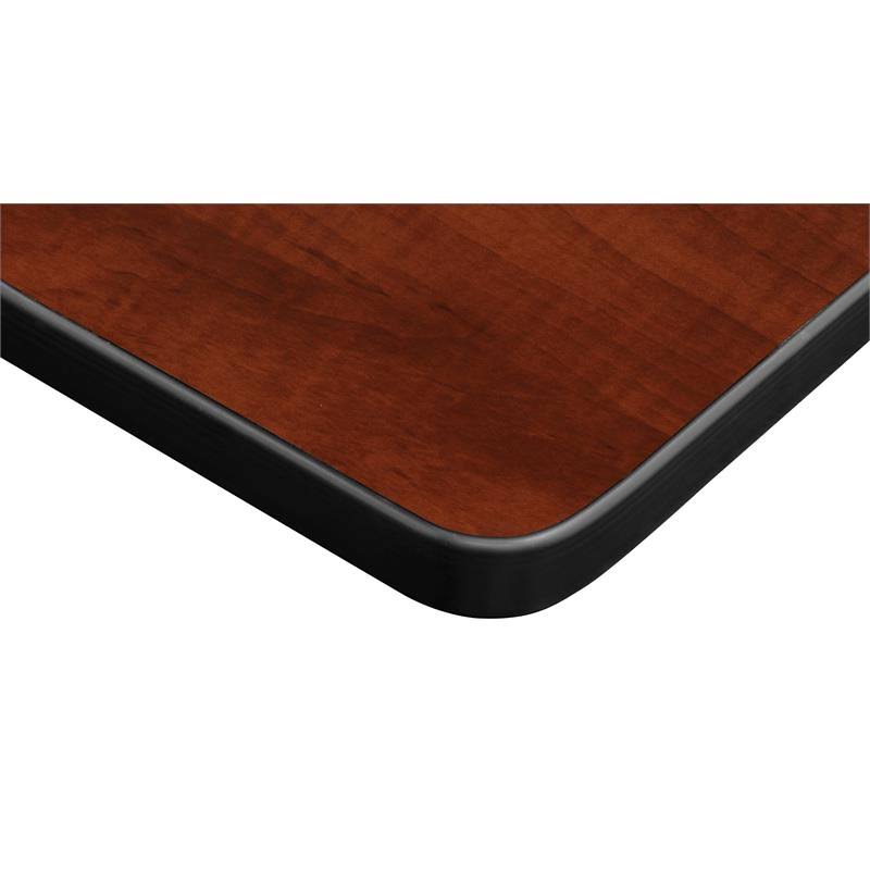 Cherry Flip Top Mobile Training Table with 2 Stack Chairs V673949
