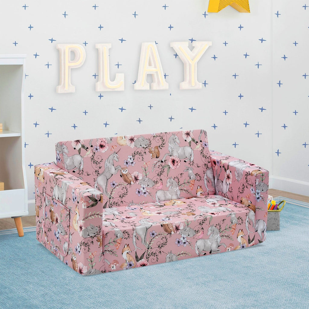 Pink Rainbow 2-in-1 Convertible Sofa Lounger P961115