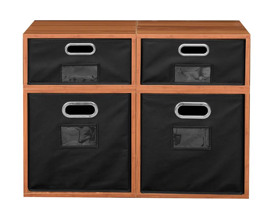 1 Half Cube/1 Full Cube Storage Set with Foldable Storage Bins V223994
