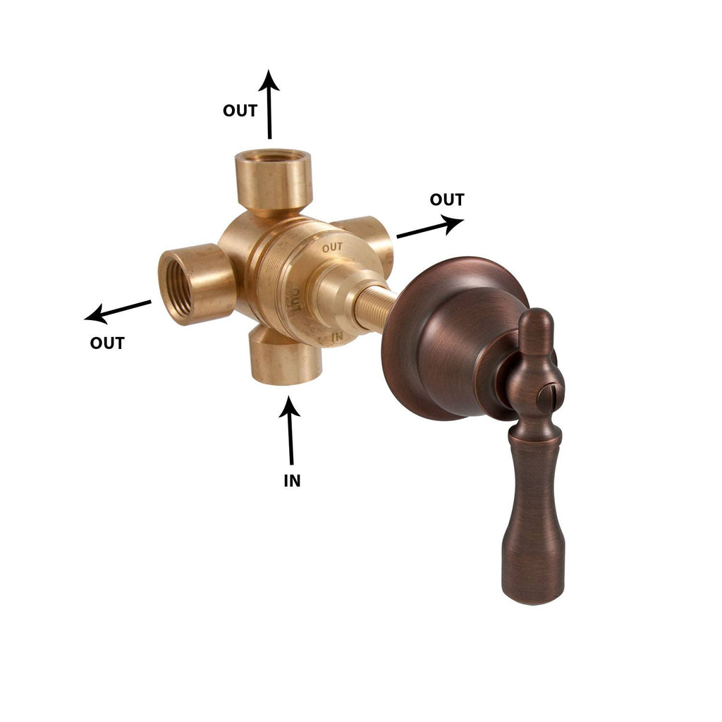Traditional Three Way In-Wall Shower Diverter with Chrome A563793