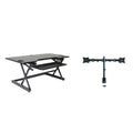 Height Adjustable Standing Desk Converter with Double Monitor Mount J5801