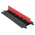 Orange Black Polyurethane 2 Channel Cable Protector with Standard Ramp E77241