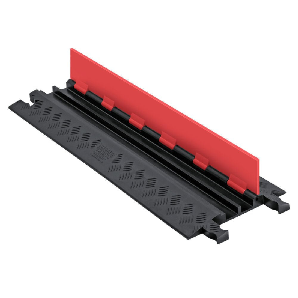 Orange Black Polyurethane 2 Channel Cable Protector with Standard Ramp E77241